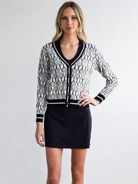 NWT Never A Wallflower Golf Ball Cardigan